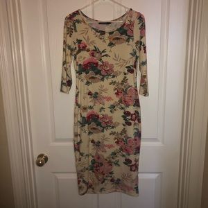 Cream flower dress